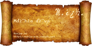 Mühle Éva névjegykártya